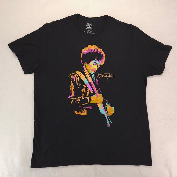 Jimi Hendrix Band Crew Neck Short Sleeve Graphic T Shirt Mens Size 2XL Black - Picture 2 of 9